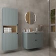 VITRA - Vitra  Meuble de salle de bain bas Vitra Root 55x155x25 cm vert mat (ROOTN55FZ) - vignette