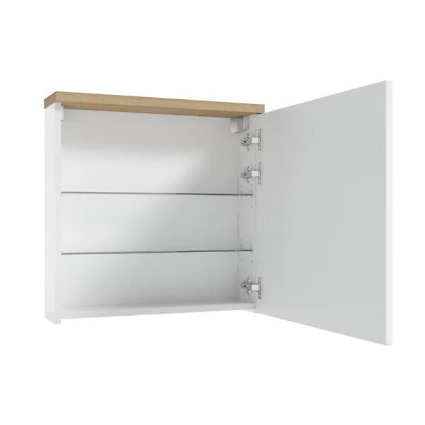 NATUREL - Naturel Armoire avec miroir Stilla 60x60 cm blanc (STILLAE06016) - large