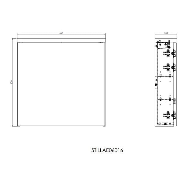 NATUREL - Naturel Armoire avec miroir Stilla 60x60 cm blanc (STILLAE06016) - large
