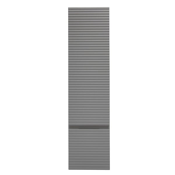 NATUREL - Meuble colonne suspendue salle de bain strié Savona 40,2x157x21,7 cm gris mat (SAVONAV40GM) - large