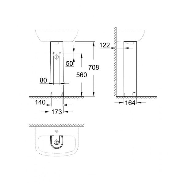 GROHE - Bau Ceramic Colonne, blanc alpin (39425000) - large