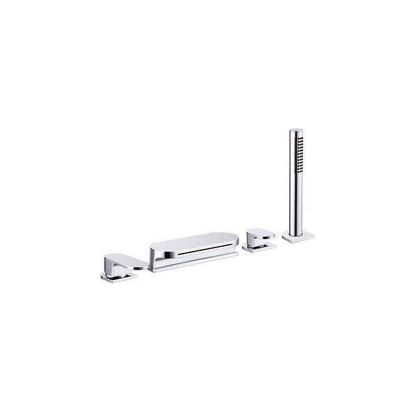RAVAK - Waterfall robinet de bain avec set de douche chromé style cascade (CR025.00) - large