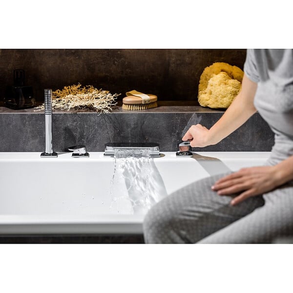 RAVAK - Waterfall robinet de bain avec set de douche chromé style cascade (CR025.00) - large
