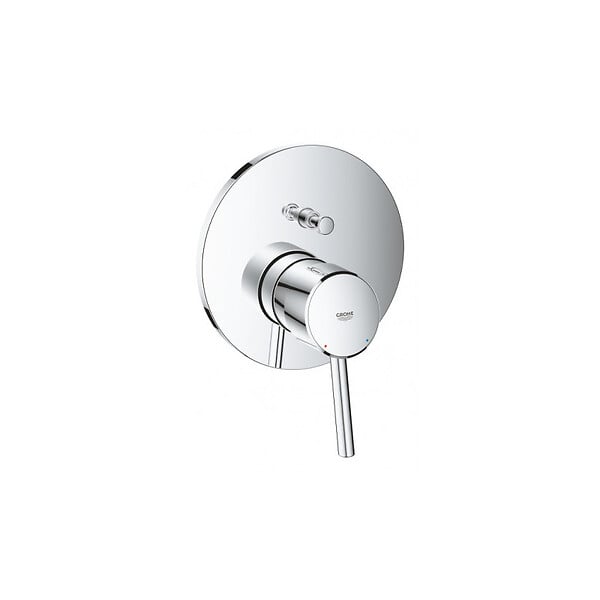 GROHE - Grohe Concetto Mitigeur mécanique encastrable 2 sorties avec inverseur + Corps d'encastrement, Chrome (24054-SET) - large