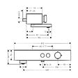 HANSGROHE - Hansgrohe Pack Mitigeur thermostatique bain/douche 400 avec tablette, bec déverseur rotatif + Set de douche 2 jets, Chrome - vignette