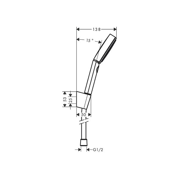 HANSGROHE - Hansgrohe ShowerTablet Select Set Mitigeur Thermostatique douche/bain + Douchette 105mm 3 jets + Flexible douche 160cm + Support mural - large