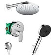 HANSGROHE - Hansgrohe Vernis Blend Pulsify Set de douche tout en 1 avec Douche de tête 205 XXL + Douchette 3 jets Performance - vignette