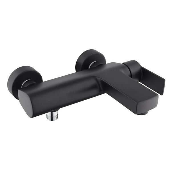 SWISS AQUA TECHNOLOGIES - Swiss Aqua Technologies by Paffoni B-Way Set mitigeur bain/douche mécanique Douchette 1 jet Flexible 1,5m Noir mat SATBSBW222-SET2 - large