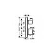 HANSGROHE - Ecostat Square Set de finition pour mitigeur thermostatique encastré avec robinet d'arrêt et inverseur (15714140) - vignette