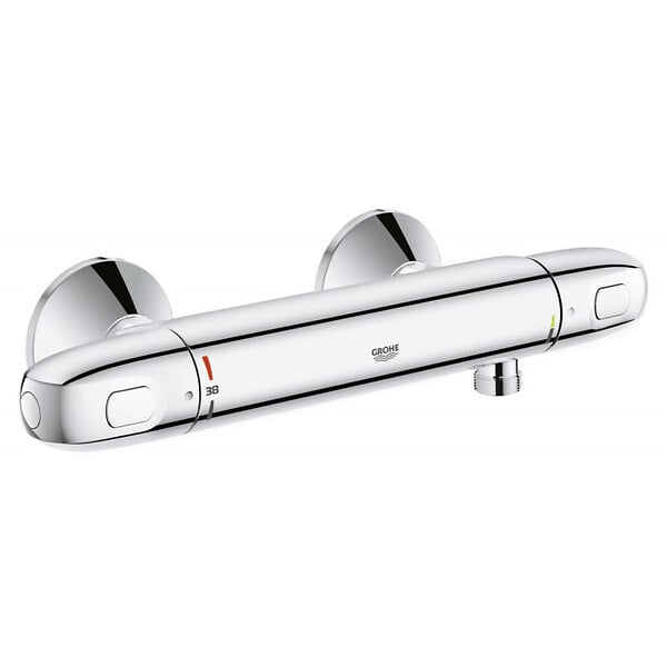 GROHE - Grohe Set de douche Mitigeur thermostatique Grohtherm 1000 + Douchette stick 1 jet Euphoria Cosmopolitan, Chrome (34550000-Euphoria) - large