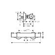 HANSGROHE - Hansgrohe Ecostat Set Mitigeur thermostatique douche + Douchette à main XXL 105mm 3 jets + Flexible de douche 125cm, support mural, Chrome - vignette