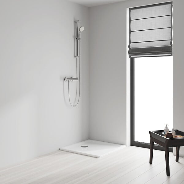 GROHE - Grohe Grohtherm 800 Mitigeur thermostatique douche 1/2" avec ensemble de douche, Chrome (34565001) - large