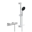 GROHE - Precision Feel Set de douche avec mitigeur thermostatique + Douchette 3 jets + Barre 60 cm, chrome (G34791001) - vignette