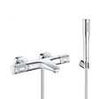 GROHE - Grohe Set bain/douche Mitigeur thermostatique Precision Feel + Douchette stick 1 jet Euphoria Cosmopolitan, Chrome (34788000-Euphoria) - vignette