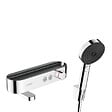 HANSGROHE - Hansgrohe ShowerTablet Select Set Mitigeur Thermostatique douche/bain + Douchette 105mm 3 jets + Flexible douche 160cm + Support mural - vignette