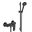 HANSGROHE - Hansgrohe Vernis Blend Set de douche avec mitigeur + Douchette à main 2 jets + Barre de douche 65 cm, Noir mat (71640670-Vernis) - vignette