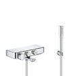 GROHE - Grohe Set bain/douche Mitigeur Grohtherm SmartControl + Douchette Euphoria 1 jet avec support mural, Chrome (34718000-EUPHORIA) - vignette