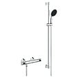 GROHE - Grohe Precision Flow Set de douche avec mitigeur thermostatique + Douchette + Barre 90 cm, chrome (G34805001) - vignette