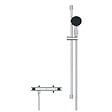 GROHE - Grohe Precision Flow Set de douche avec mitigeur thermostatique + Douchette + Barre 90 cm, chrome (G34805001) - vignette