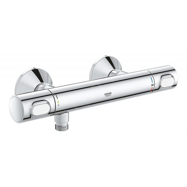 GROHE - Grohe Precision Flow Mitigeur de douche thermostatique, SafeStop, Chrome (34840000) - large