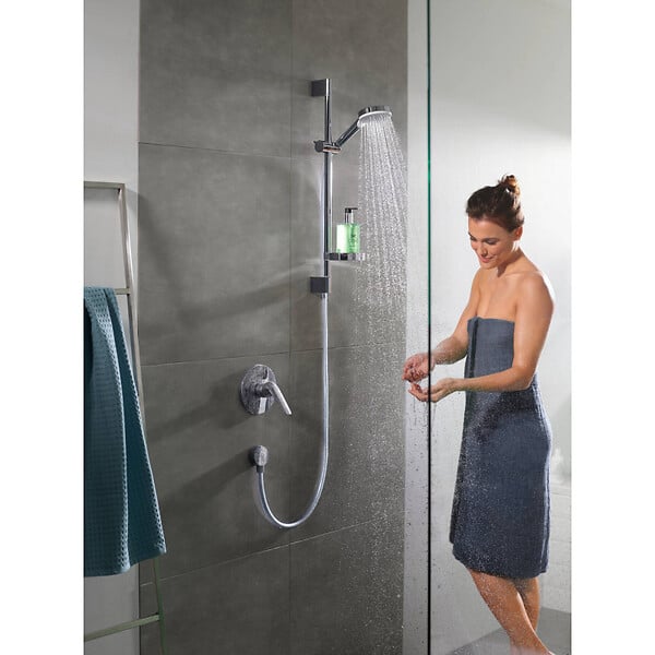 HANSGROHE - Ecostat universal Pack Mitigeur thermostatique bain/douche + Set de douche Crometta Vario avec porte-savon (13123000-Crometta2) - large