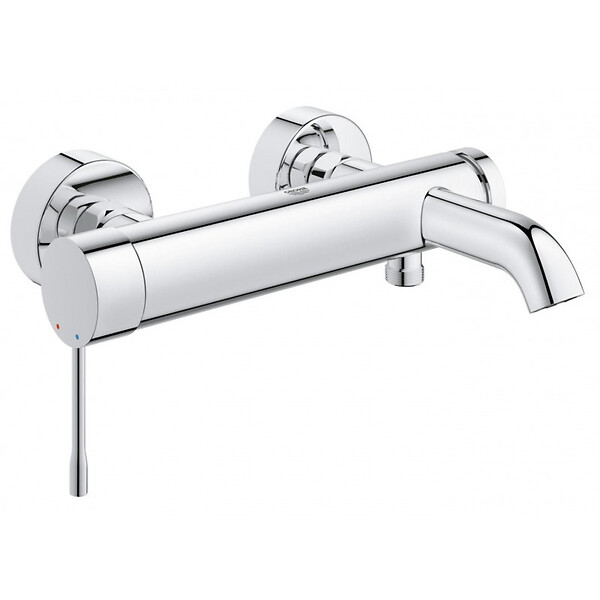 GROHE - Grohe Set bain/douche Mitigeur mécanique Essence + Douchette stick 1 jet Euphoria Cosmopolitan, Chrome (33624001-Euphoria) - large