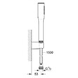 GROHE - Grohe Set bain/douche Mitigeur mécanique Essence + Douchette stick 1 jet Euphoria Cosmopolitan, Chrome (33624001-Euphoria) - vignette