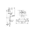 HANSGROHE - Hansgrohe Ecostat Comfort Pack Mitigeur thermostatique douche + Set de douche Crometta Vario avec douchette 2 jets - vignette