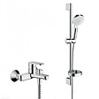 HANSGROHE - Hansgrohe Crometta Set mitigeur bain/douche + Barre 65cm + Douchette 2 jets + Flexible, Chrome (71440000-Crometta2) - vignette