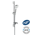 HANSGROHE - Hansgrohe Crometta Set mitigeur bain/douche + Barre 65cm + Douchette 2 jets + Flexible, Chrome (71440000-Crometta2) - vignette