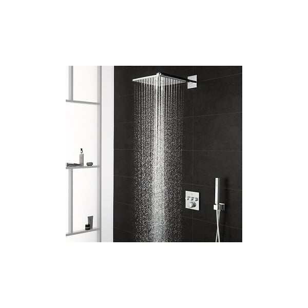 GROHE - Grohe Grohtherm SmartControl Set de douche tout en 1 avec douche de tête 31cm + Douchette 1 jet, Chrome (34706000-310CUBE) - large