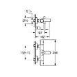 GROHE - Grohe Set bain/douche Mitigeur thermostatique Grohtherm 800 + Douchette stick 1 jet Euphoria Cosmopolitan, Chrome (34772000-Euphoria) - vignette