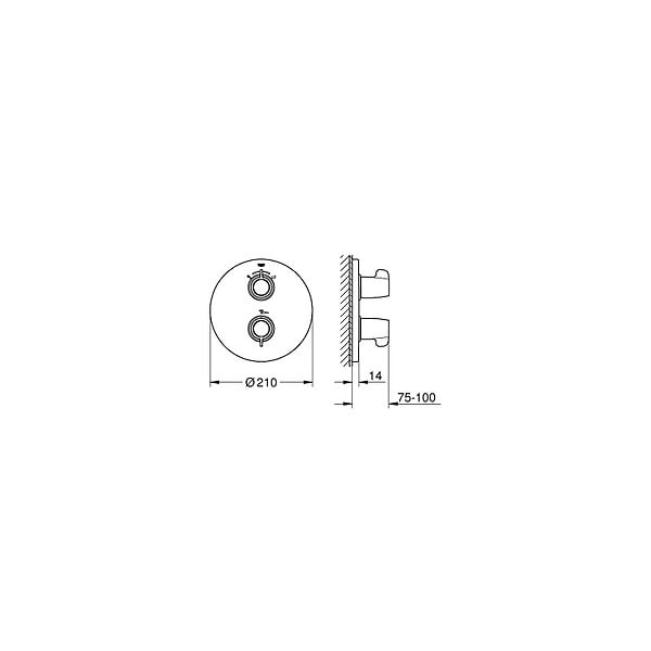 GROHE - GROTHERM SPECIAL NEW - Façade pour mitigeur thermostatique (29095000) - large