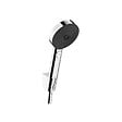 HANSGROHE - Hansgrohe Ecostat Set Mitigeur Thermostatique bain/douche + Douchette à main 105mm 3 jets + Flexible douche 160cm + Support mural, Chrome - vignette