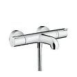 HANSGROHE - Hansgrohe Ecostat Set Mitigeur Thermostatique bain/douche + Douchette à main 105mm 3 jets + Flexible douche 160cm + Support mural, Chrome - vignette