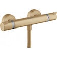 HANSGROHE - Hansgrohe Set de douche Mitigeur Comfort + Barre Unica 65cm + Douchette 3 jets Raindance 120 Select E, Bronze brossé - vignette