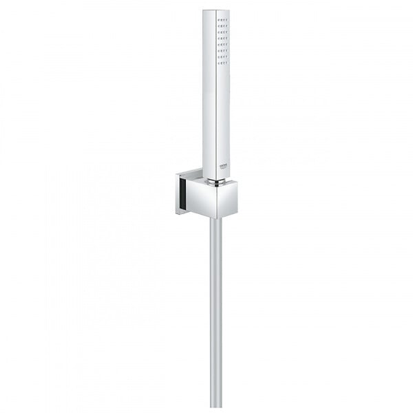 GROHE - Grohe Set de douche Mitigeur thermostatique Grohtherm + Douchette Stick 1 jet, support mural, flexible, Chrome (34169001-CUBESTICK) - large