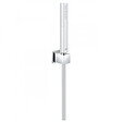 GROHE - Grohe Set de douche Mitigeur thermostatique Grohtherm + Douchette Stick 1 jet, support mural, flexible, Chrome (34169001-CUBESTICK) - vignette