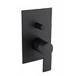 SWISS AQUA TECHNOLOGIES - Swiss Aqua Technologies by Paffoni Set de douche tout en 1 avec douche de tête 20cm + Douchette 1 jet, Noir mat (SATBSBW215-SET) - vignette