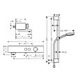 HANSGROHE - Hansgrohe ShowerTablet Select Set Mitigeur Thermostatique douche/bain + Douchette 105mm 3 jets + Flexible douche 160cm + Barre 65cm - vignette