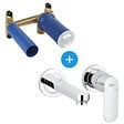 GROHE - Eurosmart Cosmopolitan Set Mitigeur de lavabo encastré mural Chrome Taille S + Corps d'encastrement (19381000-SET) - vignette