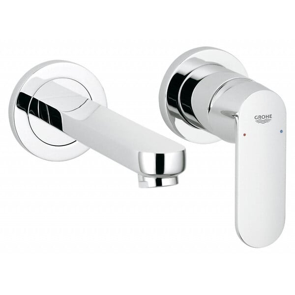 GROHE - Eurosmart Cosmopolitan Set Mitigeur de lavabo encastré mural Chrome Taille S + Corps d'encastrement (19381000-SET) - large
