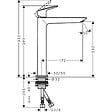HANSGROHE - Hansgrohe Logis Mitigeur de lavabo XL avec ComfortZone 240, sans tirette ni vidage, Chrome (71258000) - vignette