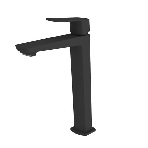 SWISS AQUA TECHNOLOGIES - Swiss Aqua Technologies Mitigeur lavabo haut Feel, sans bonde, noir mat (SATBSFEEL285C) - large