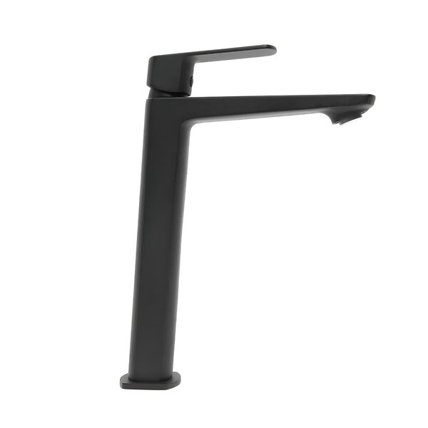SWISS AQUA TECHNOLOGIES - Swiss Aqua Technologies Mitigeur lavabo haut Feel, sans bonde, noir mat (SATBSFEEL285C) - large