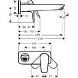 HANSGROHE - Hansgrohe Set Talis E Mitigeur de lavabo encastré mural Bronze brossé + Bonde à écoulement libre + Corps d'encastrement - vignette