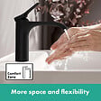 HANSGROHE - Hansgrohe Vivenis Mitigeur de lavabo 110 sans tirette ni vidage, bec cascade, noir mat (75022670) - vignette