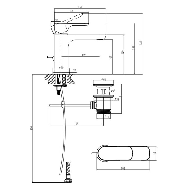 VILLEROY & BOCH - O.Novo Mitigeur monocommande de Lavabo,  Chrome (TVW10410111061) - large