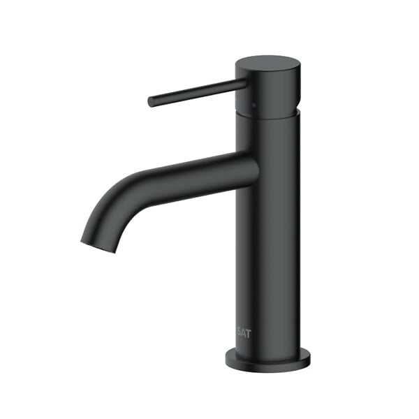 SWISS AQUA TECHNOLOGIES - Swiss Aqua Technologies Aurum mitigeur de lavabo 16,5 cm, à levier, sans vidage, noir mat (SATBAUR271C) - large