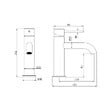SWISS AQUA TECHNOLOGIES - Swiss Aqua Technologies Aurum mitigeur de lavabo 16,5 cm, à levier, sans vidage, noir mat (SATBAUR271C) - vignette